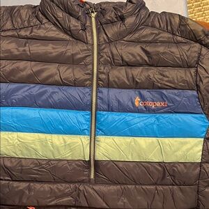 Cotopaxi Colorful Striped Puffer Jacket